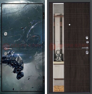 Железная дверь с фотопечатью космической фантастики ДФ-51 в Люберцах