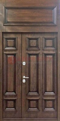 Классическая входная дверь с верхней фрамугой ДФГ-15 в Люберцах