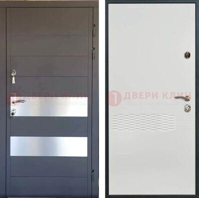 Металлическая дверь МДФ темная и светлая ДМ-420 в Люберцах