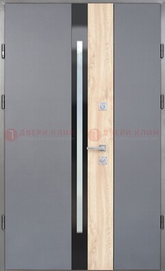 Полуторная металлическая дверь с МДФ ДМ-503 в Люберцах