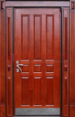 Красная входная дверь для улицы с МДФ ДМ-532 в Люберцах