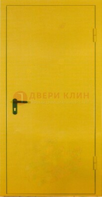 Желтая железная дверь с нитроэмалью ДН-5 в Люберцах