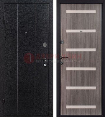 Черная стальная дверь с порошковым окрасом ДП-199 в Люберцах