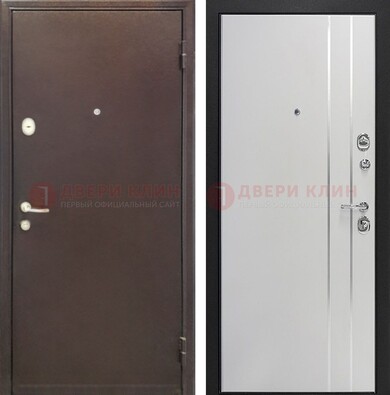 Входная дверь с порошковым покрытием с МДФ с молдингами ДП-232 в Люберцах
