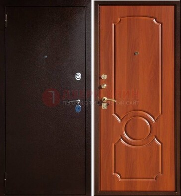 Темная железная дверь с порошковым напылением ДП-46 в Люберцах