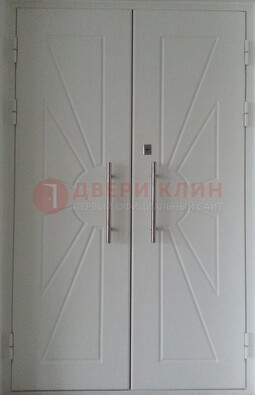 Парадная двухстворчатая дверь с фрезерованным МДФ ДПР-14 в Люберцах