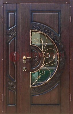 Полуторная железная дверь Винорит в классическом стиле ДСК-272 в Люберцах