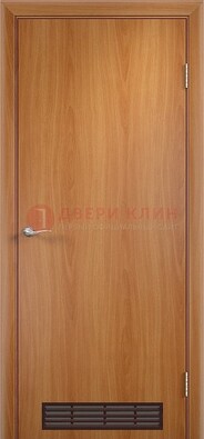 Светлая техническая дверь с вентиляционной решеткой ДТ-1 в Люберцах