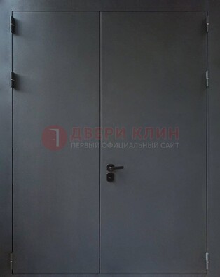 Черная распашная тамбурная дверь Порошок ДТМ-46 в Люберцах