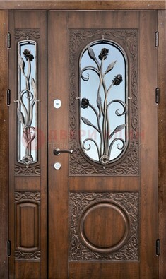 Железная дверь с виноритом и ковкой ДВТ-180 в Люберцах