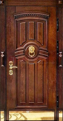 Входная дверь с виноритом в коричневом цвете ДВТ-236 в Люберцах