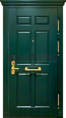 Классическая зеленая дверь с виноритом на улицу ДВТ-248 в Люберцах