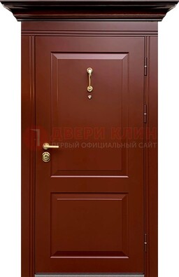 Красная железная дверь винорит для частного дома ДВТ-251 в Люберцах