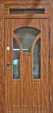 Коричневая классическая входная дверь с виноритом ДВТ-66 в Люберцах
