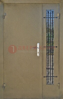 Тамбурная дверь Порошок со стеклом и ковкой ПЛ-20 в Люберцах